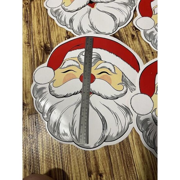 Sultan’s Linens Christmas Vintage Santa Face Vinyl Place Mats Set Of 4 Hong Kong - Picture 4 of 6